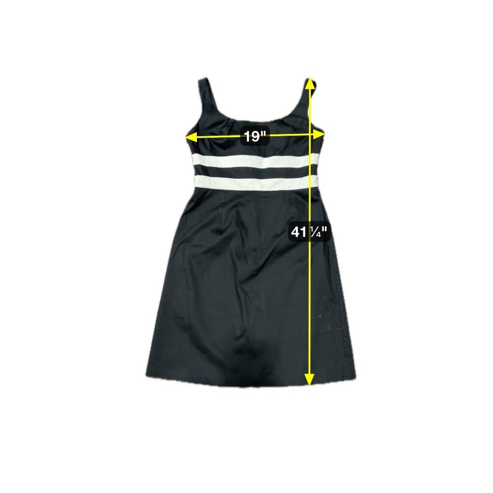White House Black Market NWT Black White Sleeveless Sheath Dress Size 14 - Picture 7 of 9